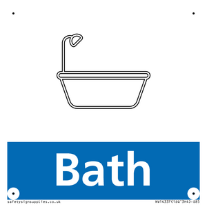 Bath Illustrated Dementia Friendly Sign NHS Style Blue